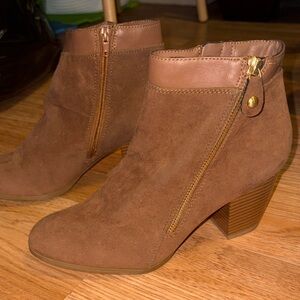 Brown Suede Ankle Boots